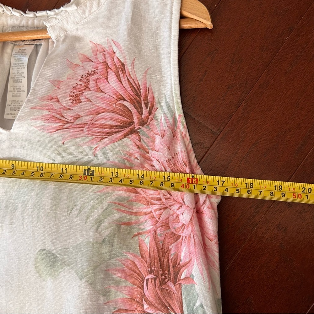 Tommy Bahama Breezy Botanical V-neck sleeveless Dress size  S/P white - Picture 4 of 8